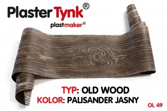 Elastyczna deska elewacyjna PLASTERTYNK Old Wood  "palisander jasny" OL 49  21x240cm